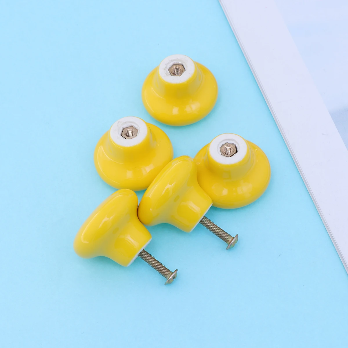5 Pcs Round Ceramic Door Knobs 24mm x Yellow Simple Durable Cabinet Drawer Wardrobe Furniture Hardware Metal Screw Included
5 Pcs Round Ceramic Door Knobs 24mm x Yellow Simple Durable Cabinet Drawer Wardrobe Furniture Hardware Metal Screw Included
