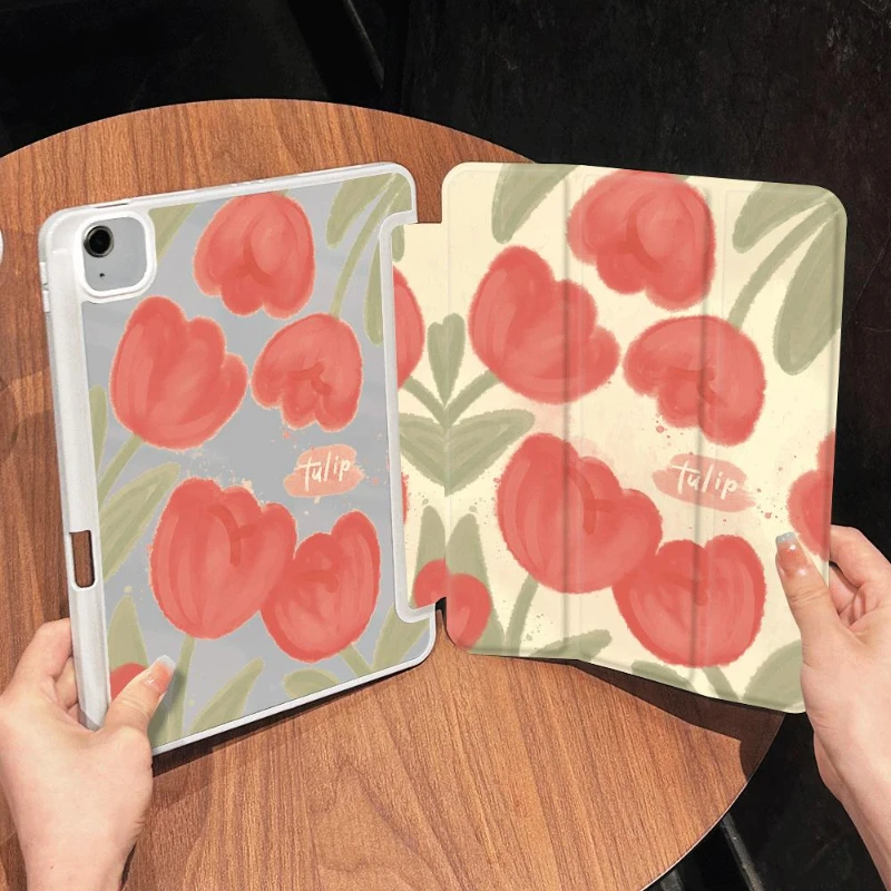 Smart Cover Case for IPad Air 6 Case IPad 10th Generation Case 2022 Air 5th 4th 10.9 2020 Pro 11 IPad 10.2 7th 9th 8th Red Tulip
Smart Cover Case for IPad Air 6 Case IPad 10th Generation Case 2022 Air 5th 4th 10.9 2020 Pro 11 IPad 10.2 7th 9th 8th Red Tulip