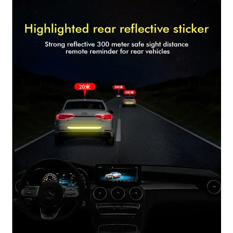 Reflective Car Sticker 90cm Reflective Warning Safety Tape Anti Collision Night Warning Reflective Sticker for Automobile Trunk
Reflective Car Sticker 90cm Reflective Warning Safety Tape Anti Collision Night Warning Reflective Sticker for Automobile Trunk