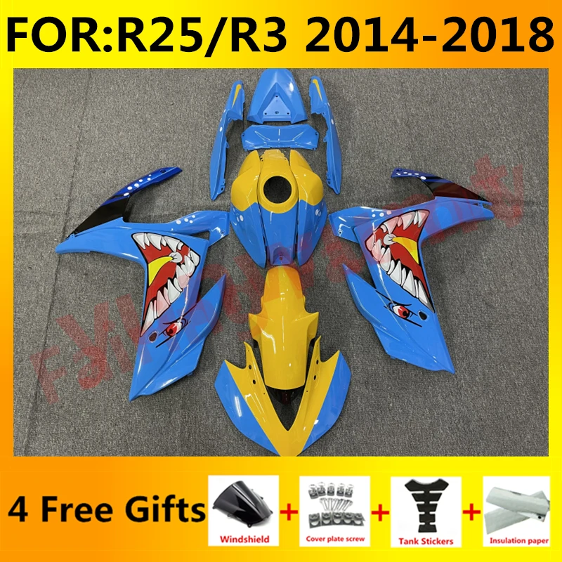 NEW ABS Motorcycle Injection Fairing Kit fit For YZF R25 R3 R 25 3 2015 2016 2017 2018 Bodywork Fairings kits set blue shark
NEW ABS Motorcycle Injection Fairing Kit fit For YZF R25 R3 R 25 3 2015 2016 2017 2018 Bodywork Fairings kits set blue shark