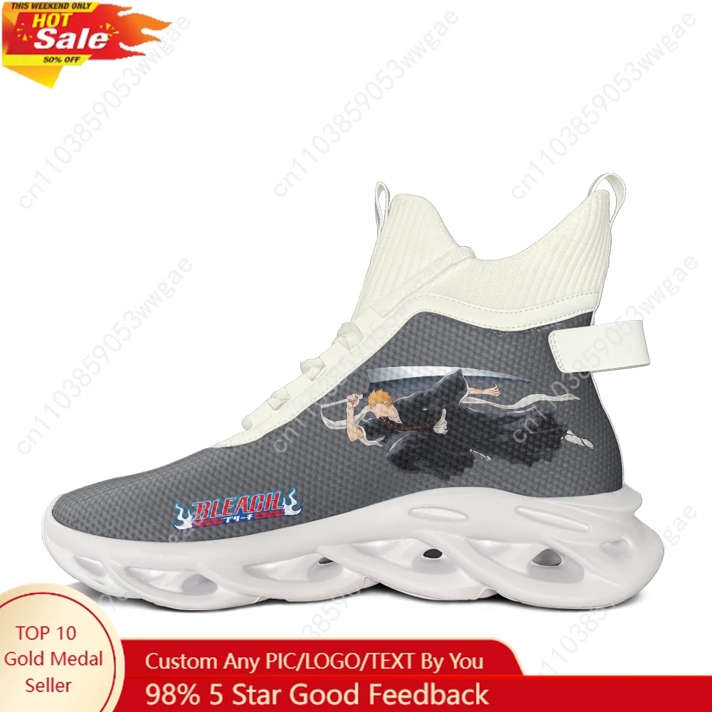 Bleach High Top Flats Sneakers Mens Womens Sport Running Shoe High Quality Sneakers Lace Up Mesh Footwear Personalized Shoes
Bleach High Top Flats Sneakers Mens Womens Sport Running Shoe High Quality Sneakers Lace Up Mesh Footwear Personalized Shoes