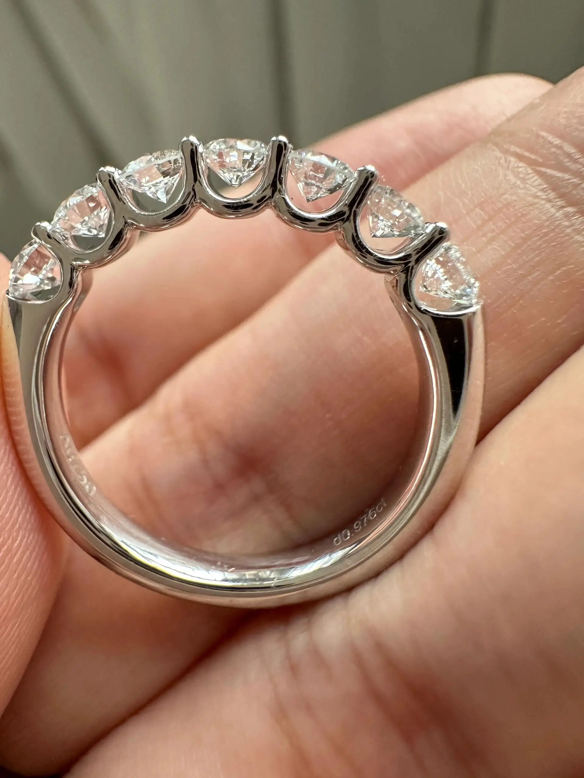 Pure 14K White Gold/Yellow Gold Ring Half Eternity Ring, 7 stone 1.5CT, D Color and Flawless, Solid Gold Wedding Ring for Women
Pure 14K White Gold/Yellow Gold Ring Half Eternity Ring, 7 stone 1.5CT, D Color and Flawless, Solid Gold Wedding Ring for Women