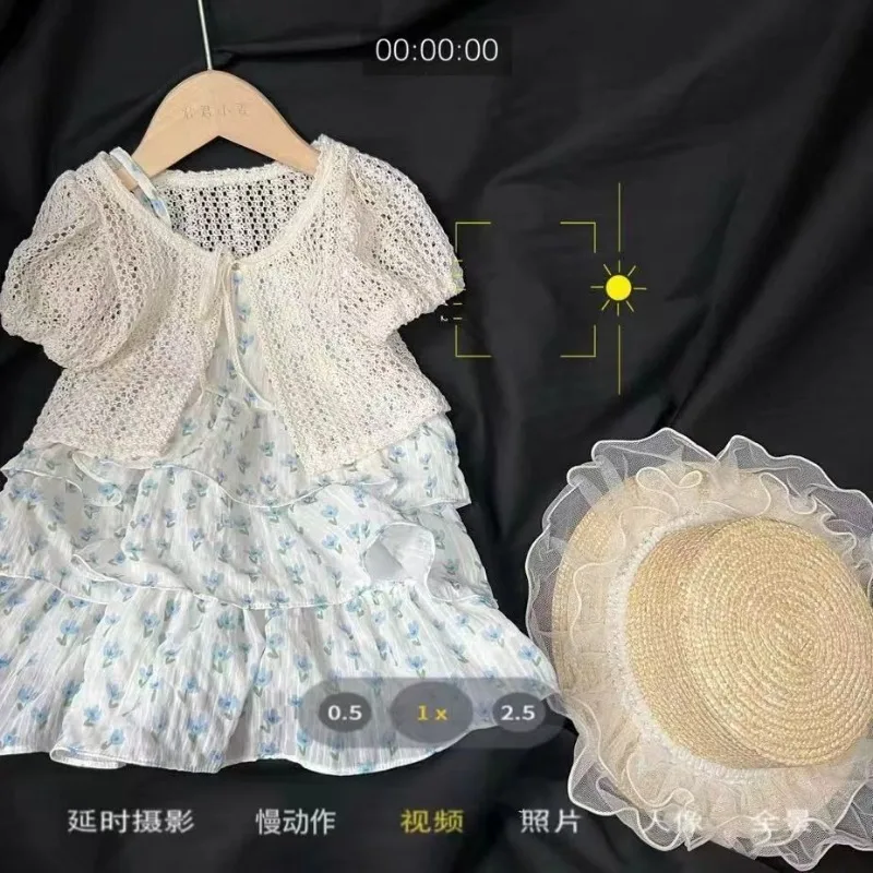 Girls' Summer Dress Set 2025 New Children's Strap Skirt Internet Celebrity Fashion Set Cute Girls' Dress
Girls' Summer Dress Set 2025 New Children's Strap Skirt Internet Celebrity Fashion Set Cute Girls' Dress