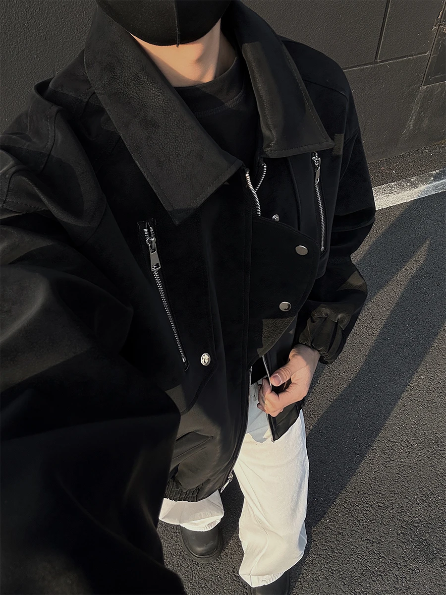 Мужская демисезонная куртка из искусственной кожи в стиле ретро, свободного кроя, водонепроницаемая, в американском стиле, модная, повседневная, с декоративной молнией
Мужская демисезонная куртка из искусственной кожи в стиле ретро, свободного кроя, водонепроницаемая, в американском стиле, модная, повседневная, с декоративной молнией