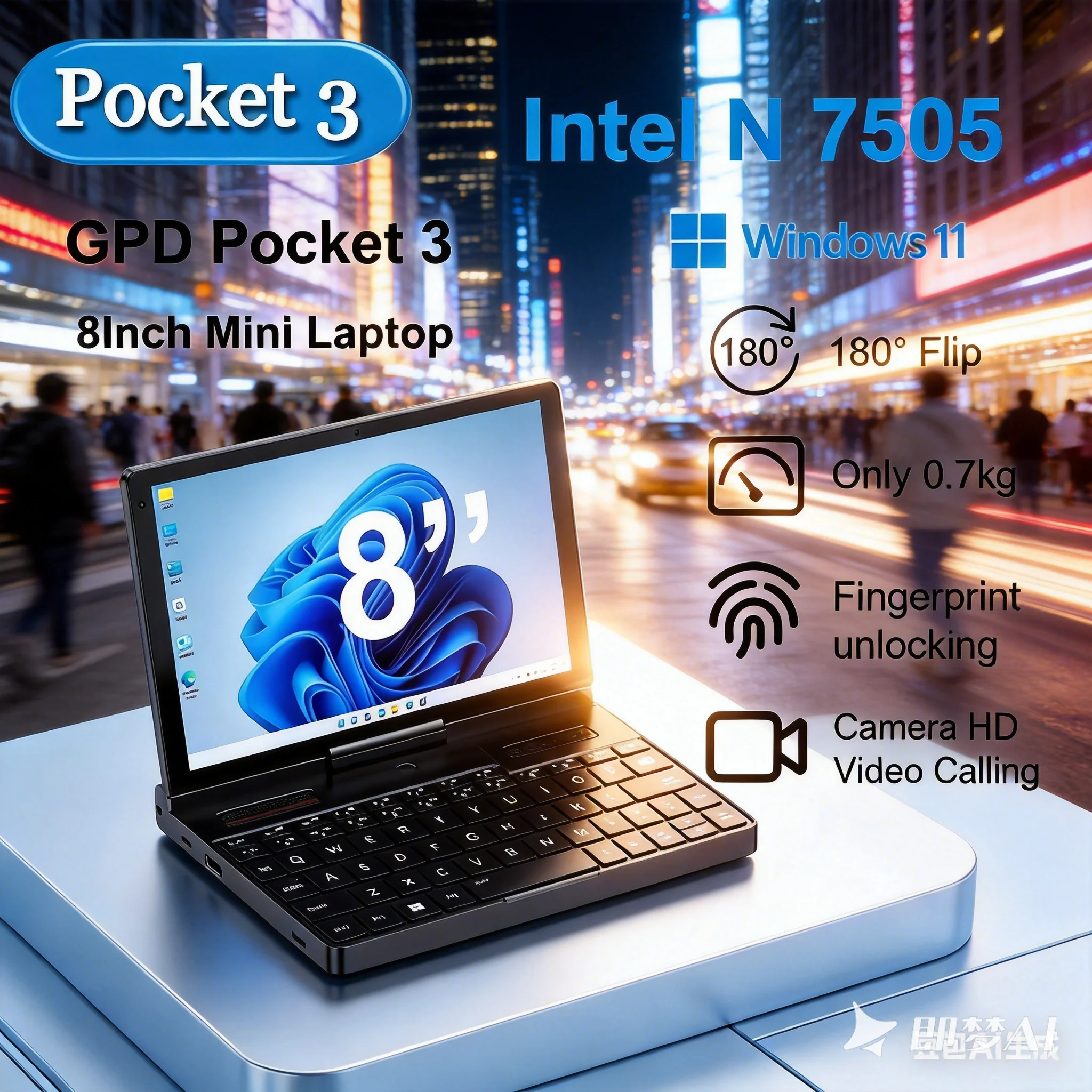 Портативный ноутбук GPD Pocket 3 Premium 8 дюймов, Intel Gold 7505, 16 ГБ ОЗУ, 512 ГБ SSD, Windows 11, модульный, для игр и развлечений
Портативный ноутбук GPD Pocket 3 Premium 8 дюймов, Intel Gold 7505, 16 ГБ ОЗУ, 512 ГБ SSD, Windows 11, модульный, для игр и развлечений