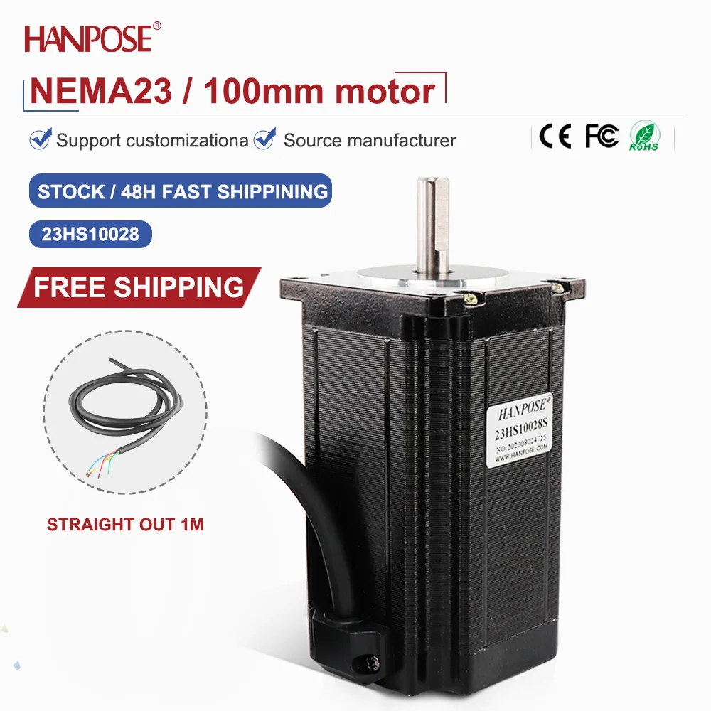 NEMA23 23HS10028 шаговый двигатель 2,6 Нм 2,8 А двухфазный четырехпроводной аксессуар для 3D-печати производитель двигателей прямые продажи
NEMA23 23HS10028 шаговый двигатель 2,6 Нм 2,8 А двухфазный четырехпроводной аксессуар для 3D-печати производитель двигателей прямые продажи