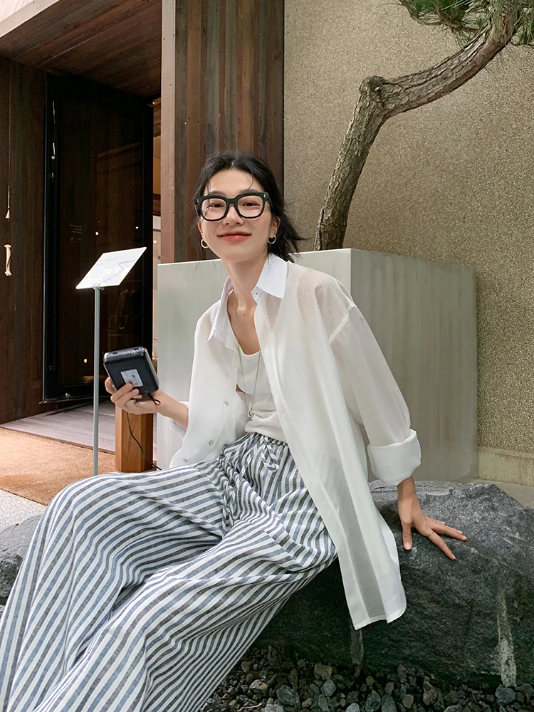 Sun Protection White Long Sve Women's irt Lightweight Loose Top Summer Design Sense New 2026 Outerwear Casual irt
Sun Protection White Long Sve Women's irt Lightweight Loose Top Summer Design Sense New 2026 Outerwear Casual irt