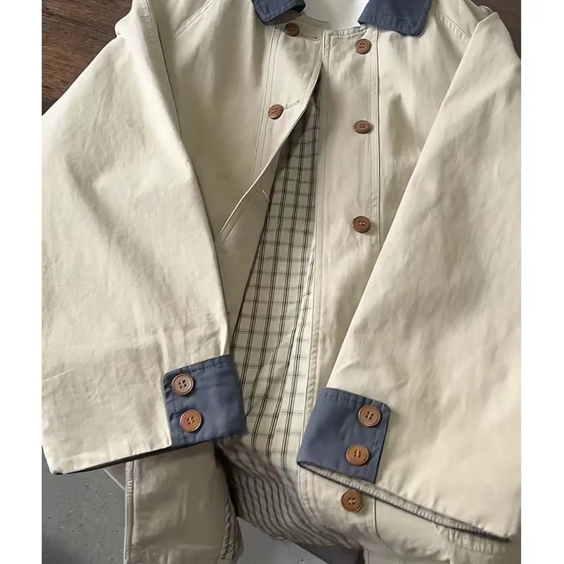 New In Plaid Lining Solid Trench Coat Woman Clothing Single Breasted Long Sleeve Jacket 2026 Spring Autumn Lady Outwear
New In Plaid Lining Solid Trench Coat Woman Clothing Single Breasted Long Sleeve Jacket 2026 Spring Autumn Lady Outwear
