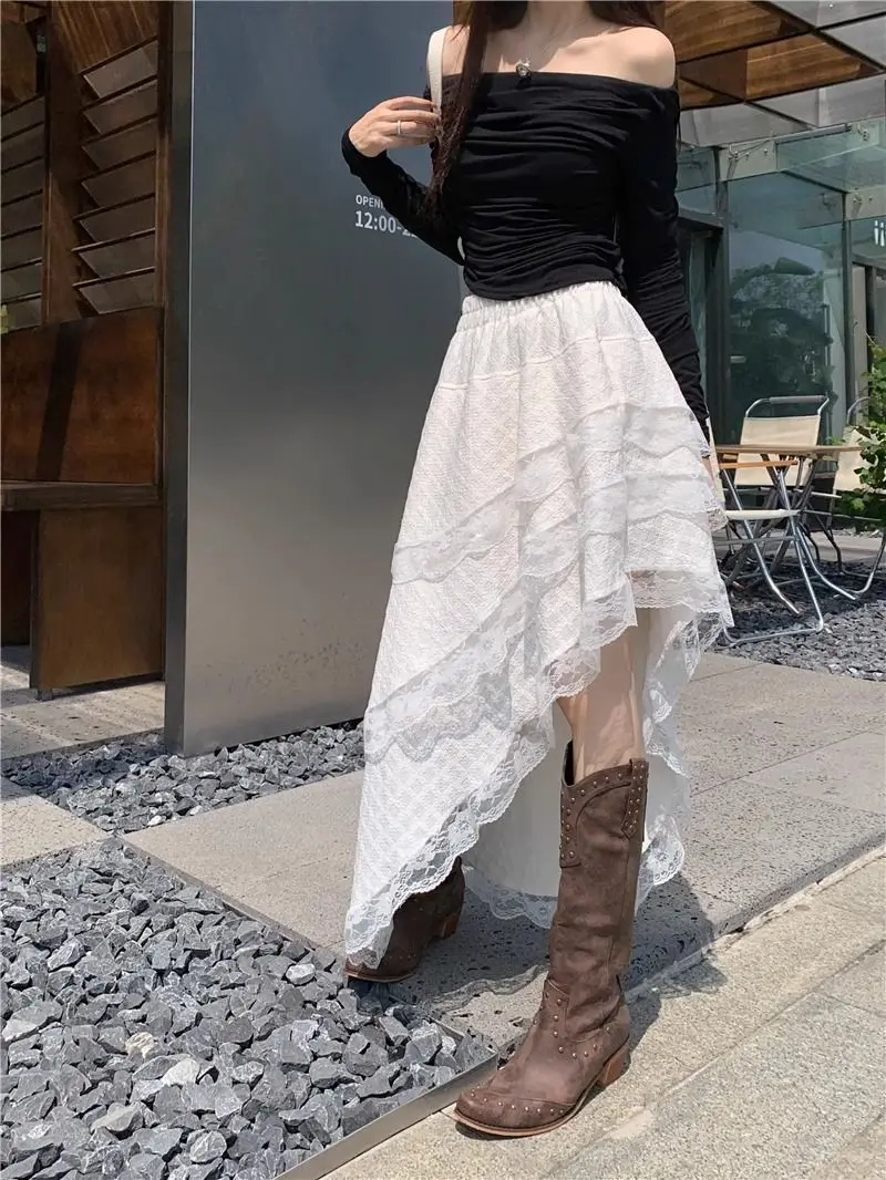 2026 Spring and Autumn New High Waist Skinny Design A-shaped Cake Long Dress Irregular Bevel Lace Skirt Women
2026 Spring and Autumn New High Waist Skinny Design A-shaped Cake Long Dress Irregular Bevel Lace Skirt Women