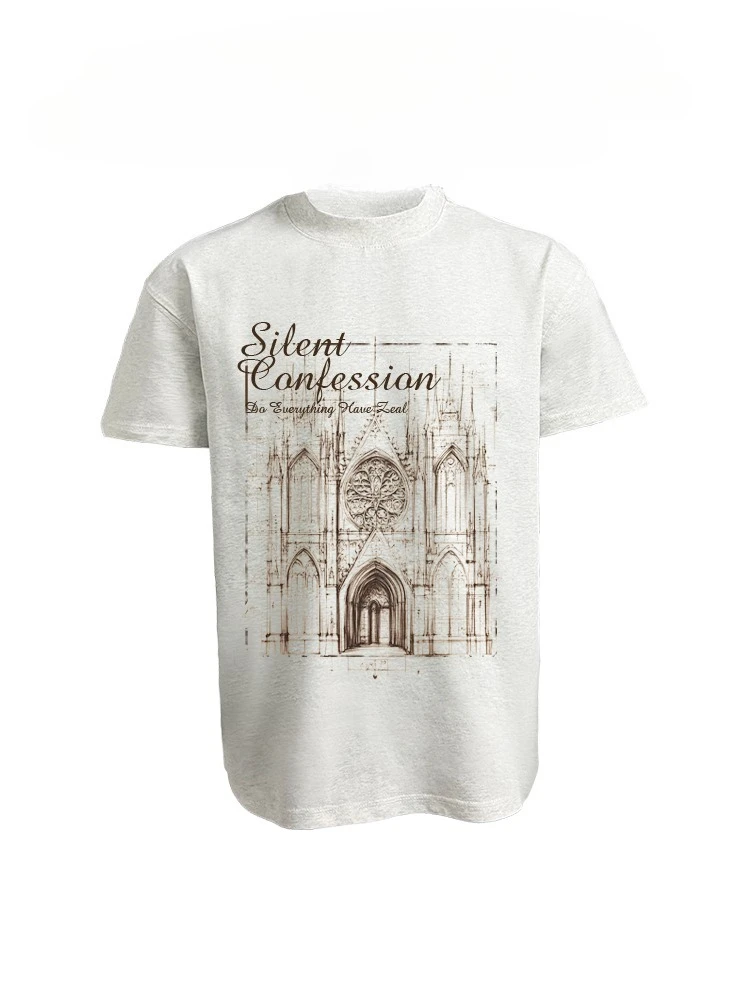 Dehz25SS "Church" Illustration Short Sleeve T-Shirt Men's Summer Solona Cool Fabric T-Shirt Short Wide Boxy Version Trendy
Dehz25SS "Church" Illustration Short Sleeve T-Shirt Men's Summer Solona Cool Fabric T-Shirt Short Wide Boxy Version Trendy