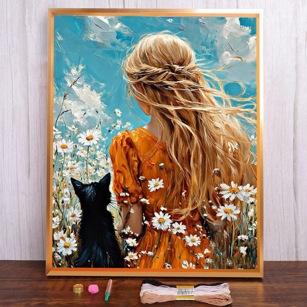 Girl And Cat Printed Canvas Cross-Stitch Full Kit Embroidery Knitting Handmade Handiwork Needlework Package Floss For Adults
Girl And Cat Printed Canvas Cross-Stitch Full Kit Embroidery Knitting Handmade Handiwork Needlework Package Floss For Adults