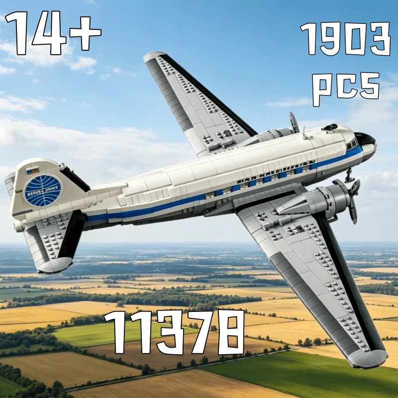 2026 In Stock Creative Airplane Building Blocks 11378 Douglas DC-3 PAN AMAirliner 1903Pcs Suitable for Birthday Gifts Home Decor
2026 In Stock Creative Airplane Building Blocks 11378 Douglas DC-3 PAN AMAirliner 1903Pcs Suitable for Birthday Gifts Home Decor