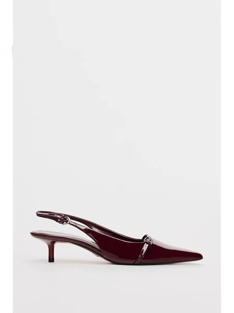 Zakq2024 Autumn New Pointed Toe Open Heel Women's Sandals in Bury with Bule Decorations Low Cut Faionable Mules
Zakq2024 Autumn New Pointed Toe Open Heel Women's Sandals in Bury with Bule Decorations Low Cut Faionable Mules
