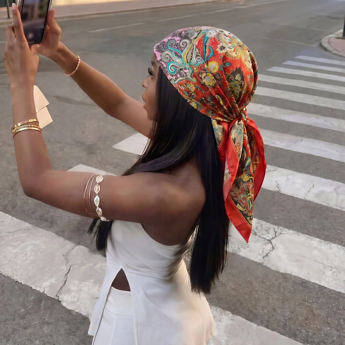 Scarf Print Square Hijab Bandana Handkerchief Satin Scarves Woman Headscarf Luxury Female Headband Soft Travel Head Decor
Scarf Print Square Hijab Bandana Handkerchief Satin Scarves Woman Headscarf Luxury Female Headband Soft Travel Head Decor