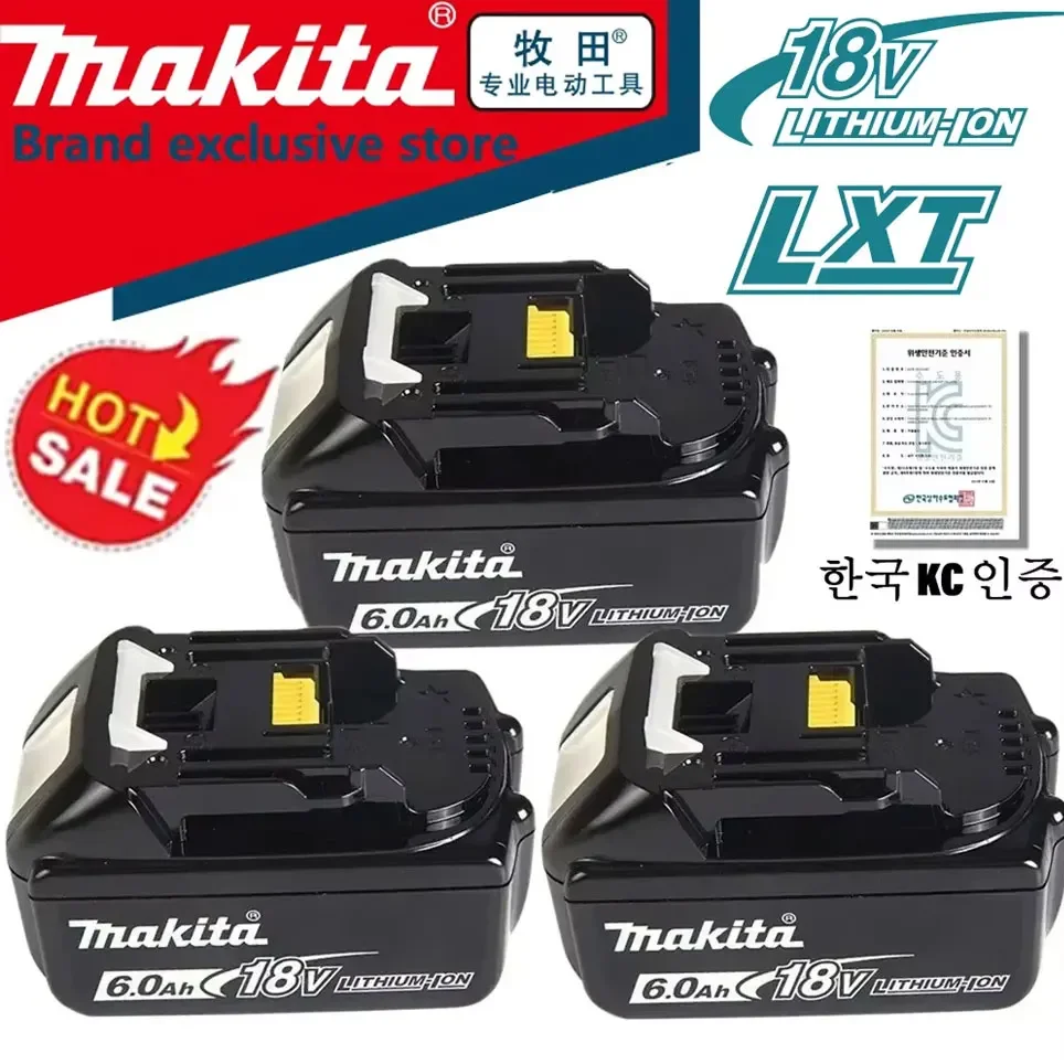Original Makita 6Ah/5Ah//3Ah for Makita 18V Battery BL1830B BL1850B BL1850 BL1840 BL1860 BL1815 Replacement Lithium Battery
Original Makita 6Ah/5Ah//3Ah for Makita 18V Battery BL1830B BL1850B BL1850 BL1840 BL1860 BL1815 Replacement Lithium Battery