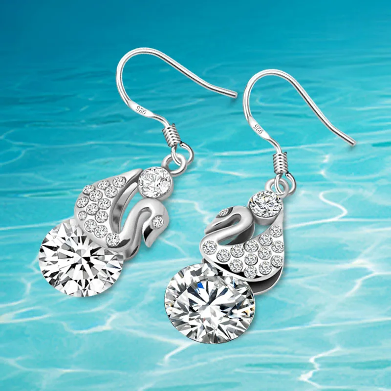 Luxury zirconia ladies earrings 925 sterling silver animal earrings for women swan dance fashion jewelry girls accessories
Luxury zirconia ladies earrings 925 sterling silver animal earrings for women swan dance fashion jewelry girls accessories