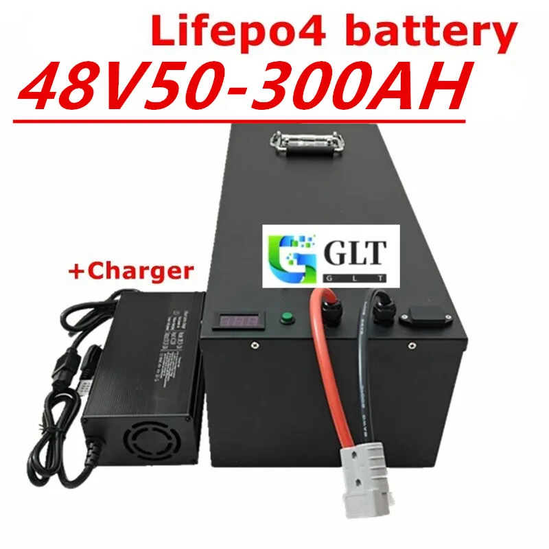 LiFePO4 New 48V 80Ah -300Ah Battery Pack Built-in Bluetooth BMS Lithium Iron Phosphate For Solar Golf Cart RV Storage Boat
LiFePO4 New 48V 80Ah -300Ah Battery Pack Built-in Bluetooth BMS Lithium Iron Phosphate For Solar Golf Cart RV Storage Boat