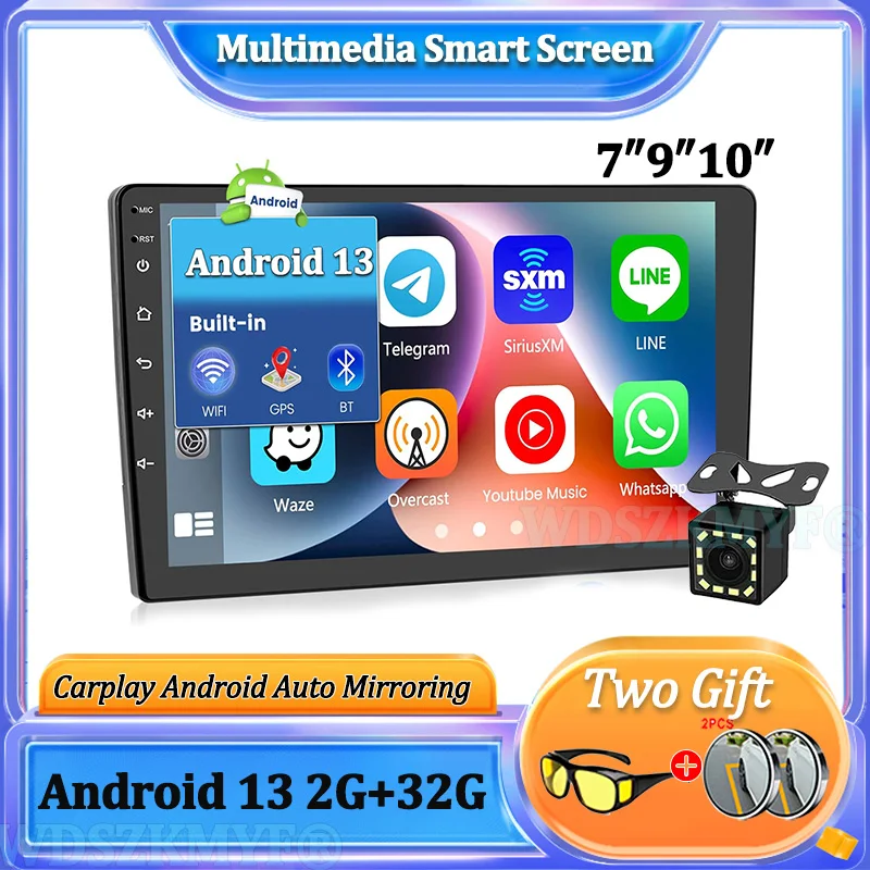 Android13 Car Play 7 9 10 inch GPS Receiver Player 2G+32G Car Radio Stereo 2 din Radio Multimedia Player Intelligent car system
Android13 Car Play 7 9 10 inch GPS Receiver Player 2G+32G Car Radio Stereo 2 din Radio Multimedia Player Intelligent car system