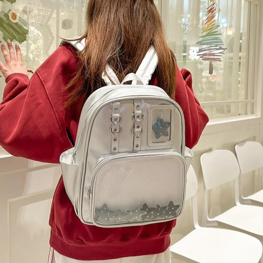 Cute Transparent Transparent Rucksack PU Lolita Ita Bag Y2K Personality Display Knapsack Casual Use
Cute Transparent Transparent Rucksack PU Lolita Ita Bag Y2K Personality Display Knapsack Casual Use