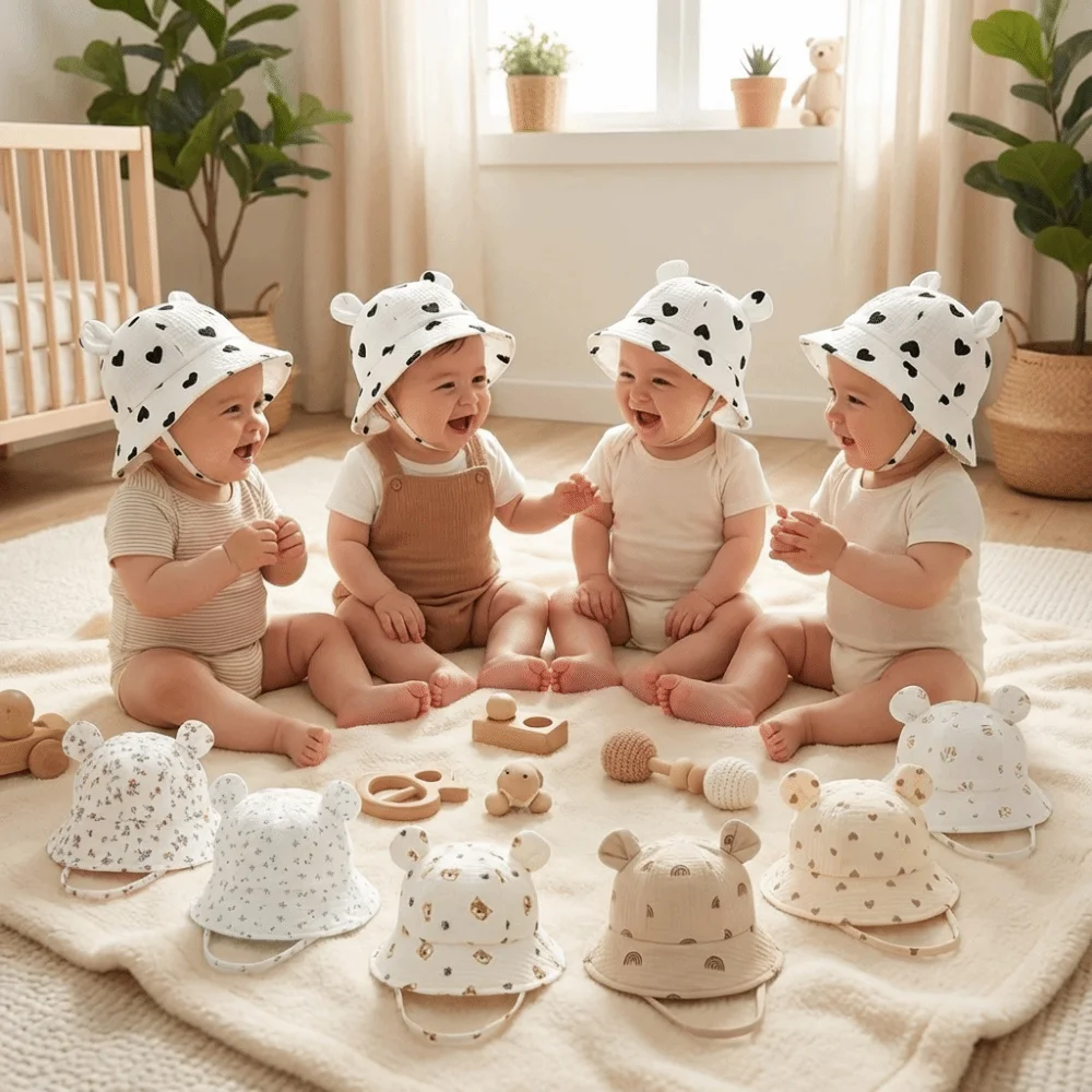 New Cotton Baby Sun Hat Print Design Adjustable Children Beach Caps Soft Breathable Rabbit Ear Hat Outdoor Use
New Cotton Baby Sun Hat Print Design Adjustable Children Beach Caps Soft Breathable Rabbit Ear Hat Outdoor Use