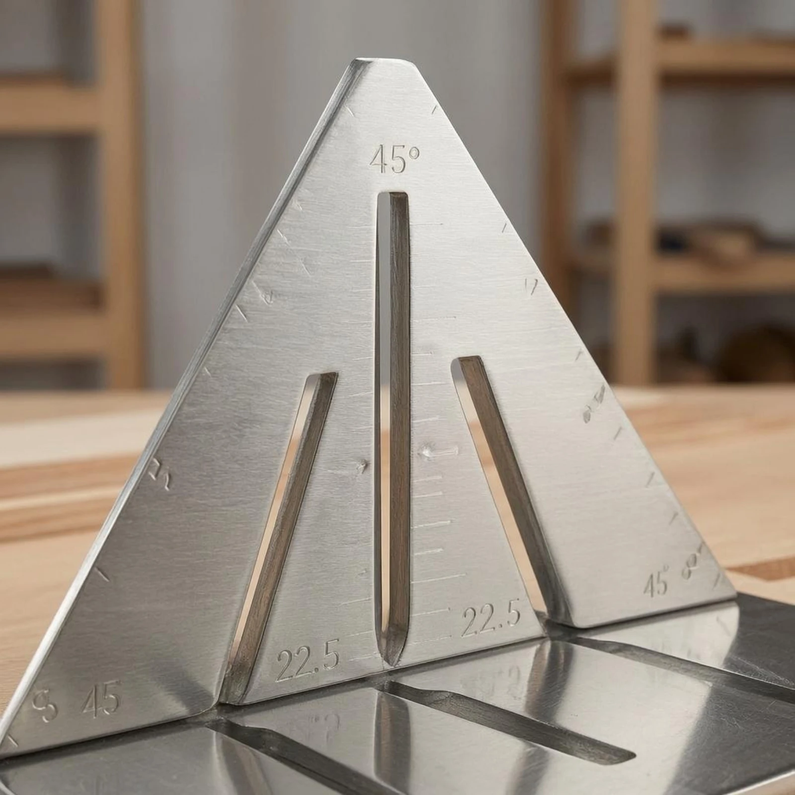 Triangular Carpenter Square Flat Base Measuring Square Layout Tool Metal Angle Ruler Silver Metallized Finish
Triangular Carpenter Square Flat Base Measuring Square Layout Tool Metal Angle Ruler Silver Metallized Finish
