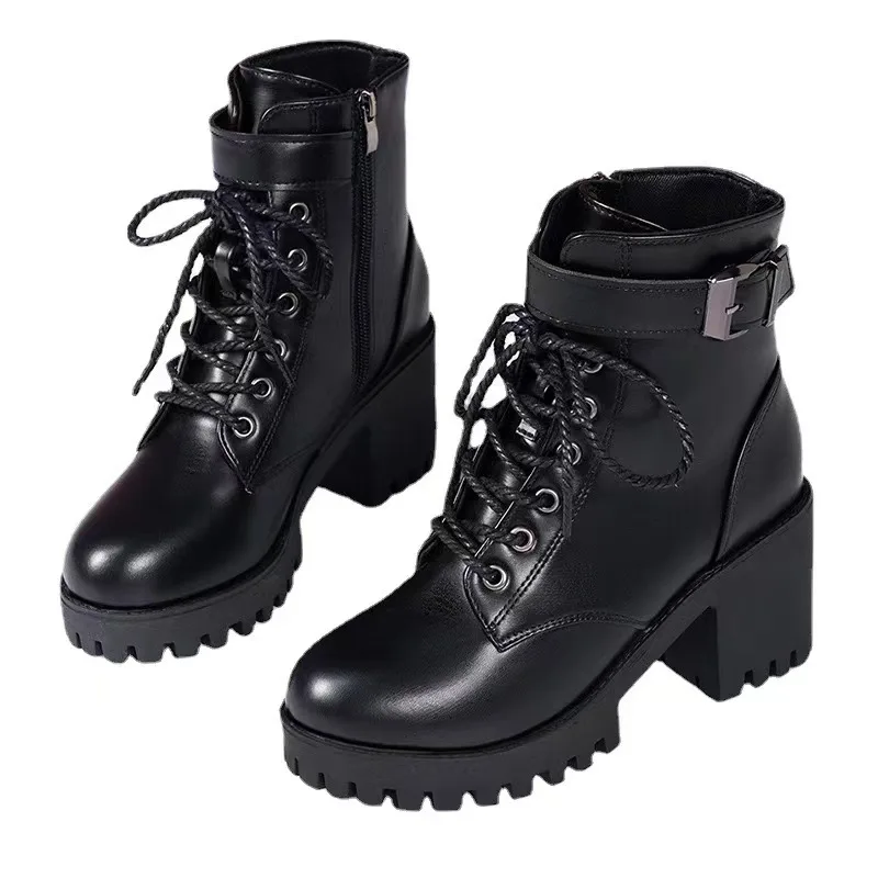 2024 Winter PU Leather Women Winter Boots Thick Wool Warm Women High-heeled Boot High-quality Female Snow Boots Women Shoes
2024 Winter PU Leather Women Winter Boots Thick Wool Warm Women High-heeled Boot High-quality Female Snow Boots Women Shoes