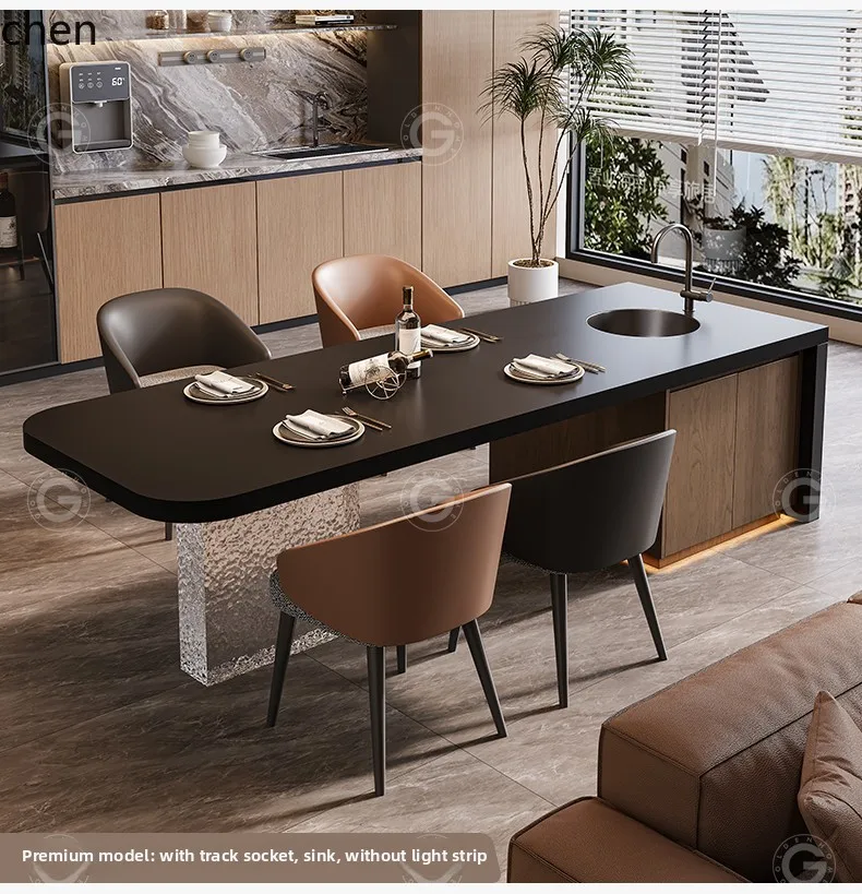 ZML cabinet minimalist wind island dining table integrated household acrylic water wave foot guide table new model
ZML cabinet minimalist wind island dining table integrated household acrylic water wave foot guide table new model