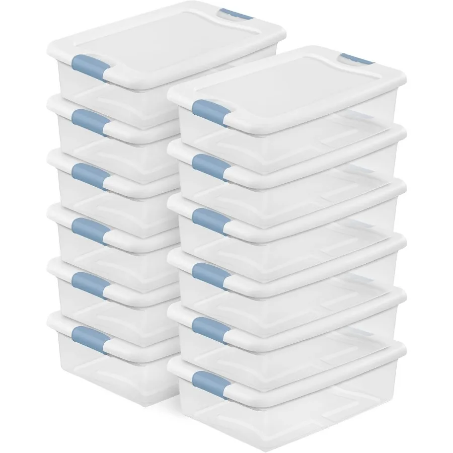 12-Pack Latching Box Under Bed Storage Bins with Lids Clear Plastic 32 Quart - Heavy-Duty Organizing Containers for Closet Bath
12-Pack Latching Box Under Bed Storage Bins with Lids Clear Plastic 32 Quart - Heavy-Duty Organizing Containers for Closet Bath