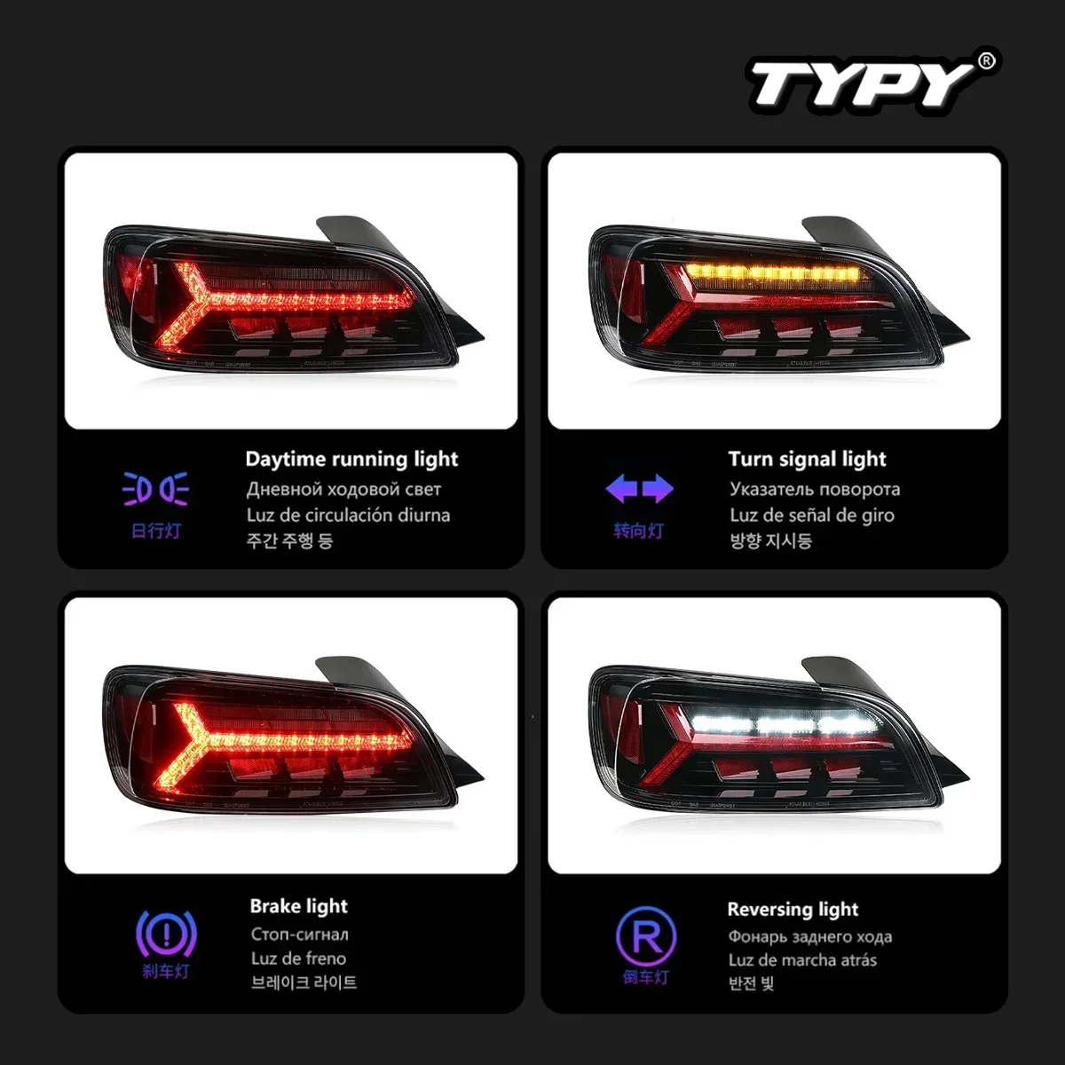 Auto Accessories Car For Honda Taillight S2000 1999-2009 Modified to New DRL Dynamic Turn Signal LED Taillight
Auto Accessories Car For Honda Taillight S2000 1999-2009 Modified to New DRL Dynamic Turn Signal LED Taillight
