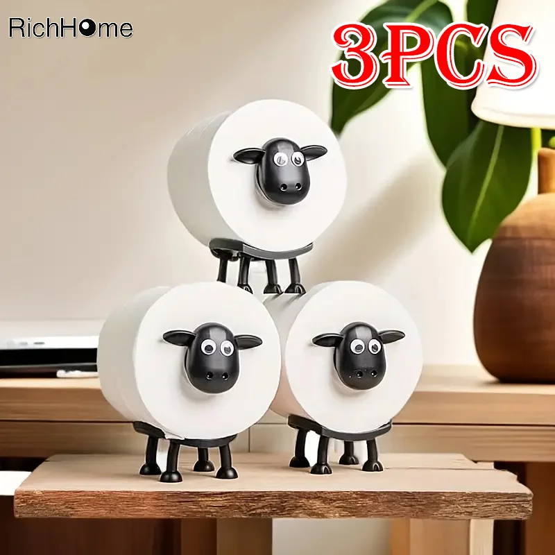 3Pcs Cartoon Tissue Rack for Toilet, Sheep Roll Holder, Free Standing Storage Roll Paper Holder, Home Decorative Paper Rack
3Pcs Cartoon Tissue Rack for Toilet, Sheep Roll Holder, Free Standing Storage Roll Paper Holder, Home Decorative Paper Rack