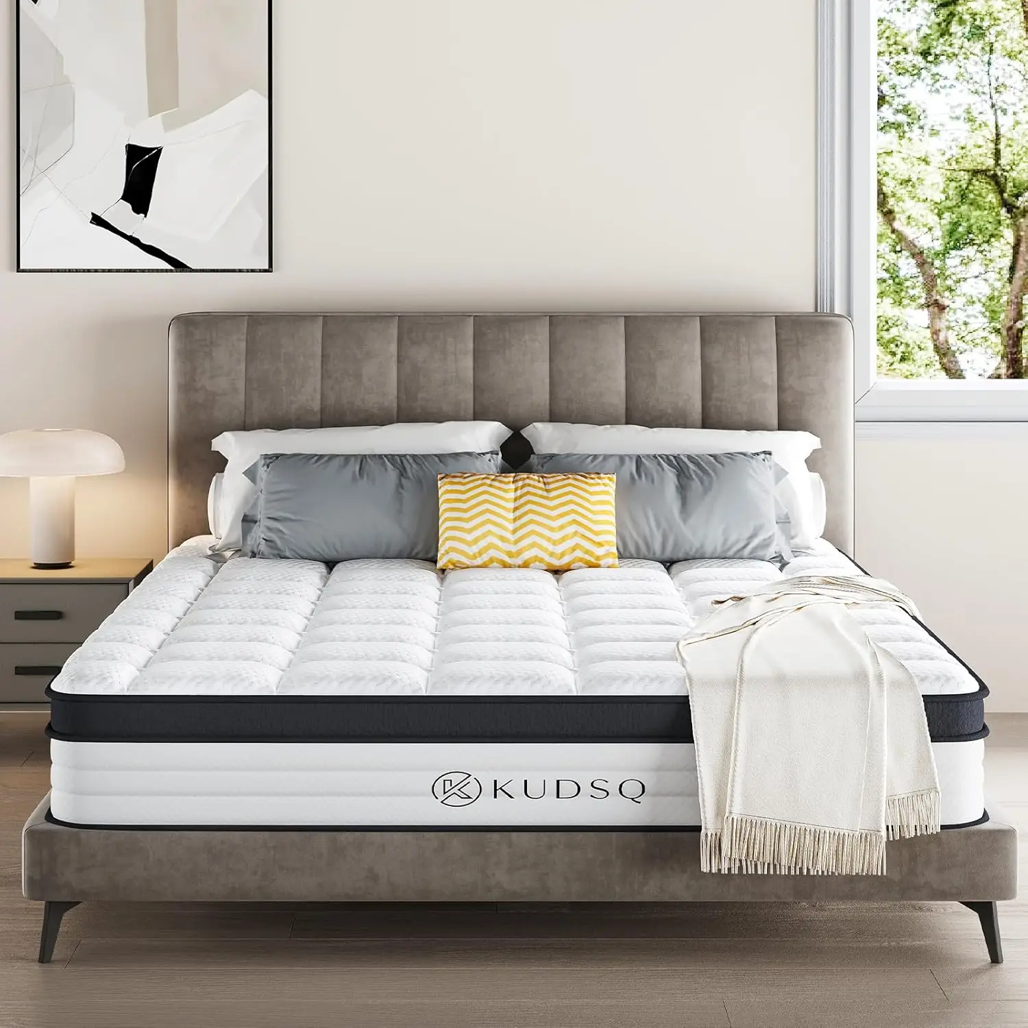 12 Inch, Queen Mattress in a Box with Memory Foam and Pocket Spring for Pressure Relief & Comfort Sleep, Medium Firm Feel
12 Inch, Queen Mattress in a Box with Memory Foam and Pocket Spring for Pressure Relief & Comfort Sleep, Medium Firm Feel