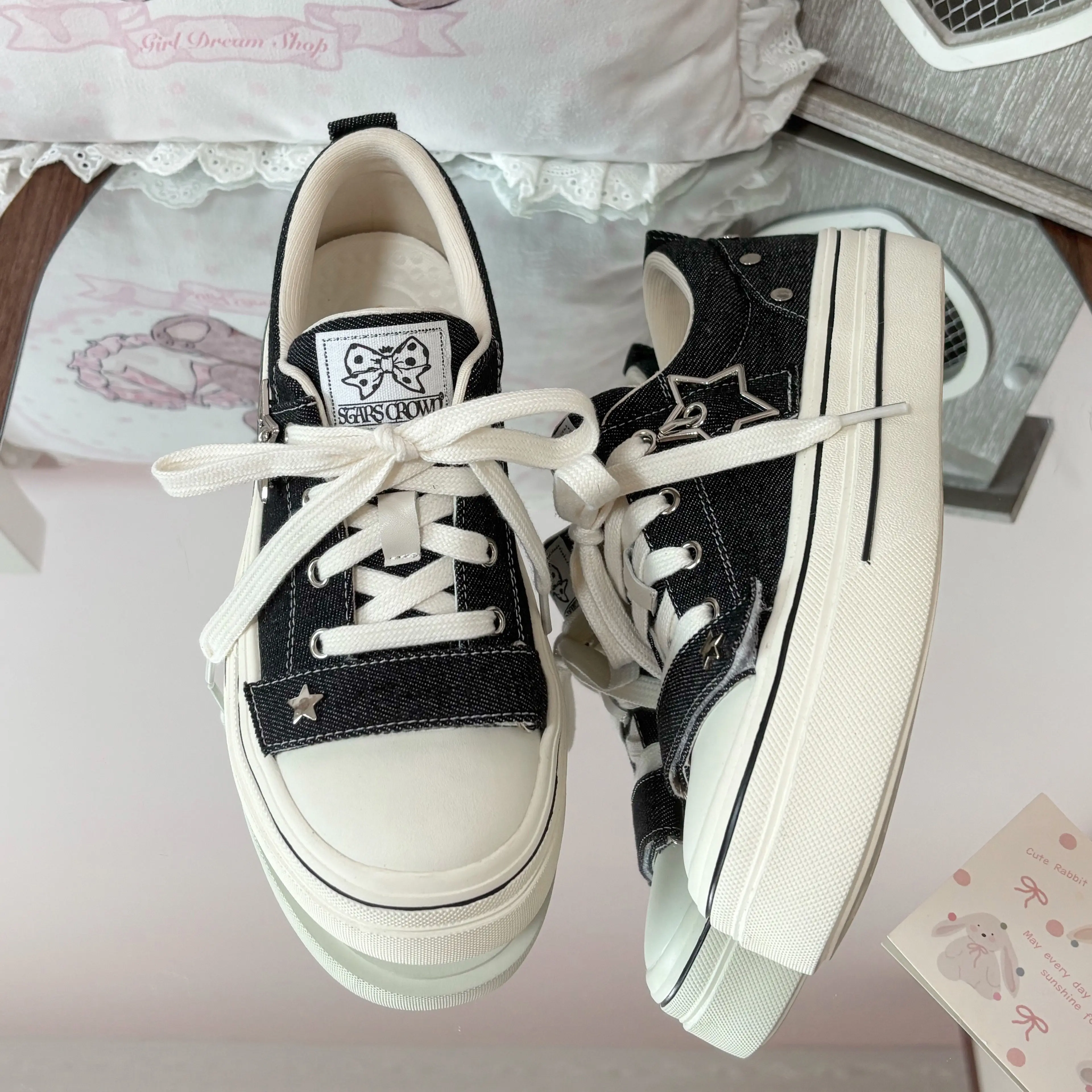 Y2k Star Lolita Platform Sneakers Canvas Thick Sole Shoes For Students Kawaii Lo Run Footwear Sweet Girl Casual Shoes
Y2k Star Lolita Platform Sneakers Canvas Thick Sole Shoes For Students Kawaii Lo Run Footwear Sweet Girl Casual Shoes