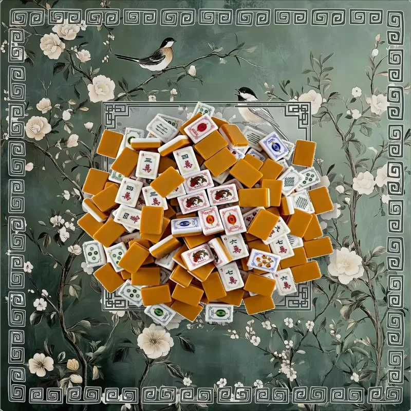 American Mahjong Set 160 Pieces 32mm 4-Layer Engraved Acrylic Card with Rat Tail Flower Bird Pattern Mat, In Stock, For 4 People
American Mahjong Set 160 Pieces 32mm 4-Layer Engraved Acrylic Card with Rat Tail Flower Bird Pattern Mat, In Stock, For 4 People