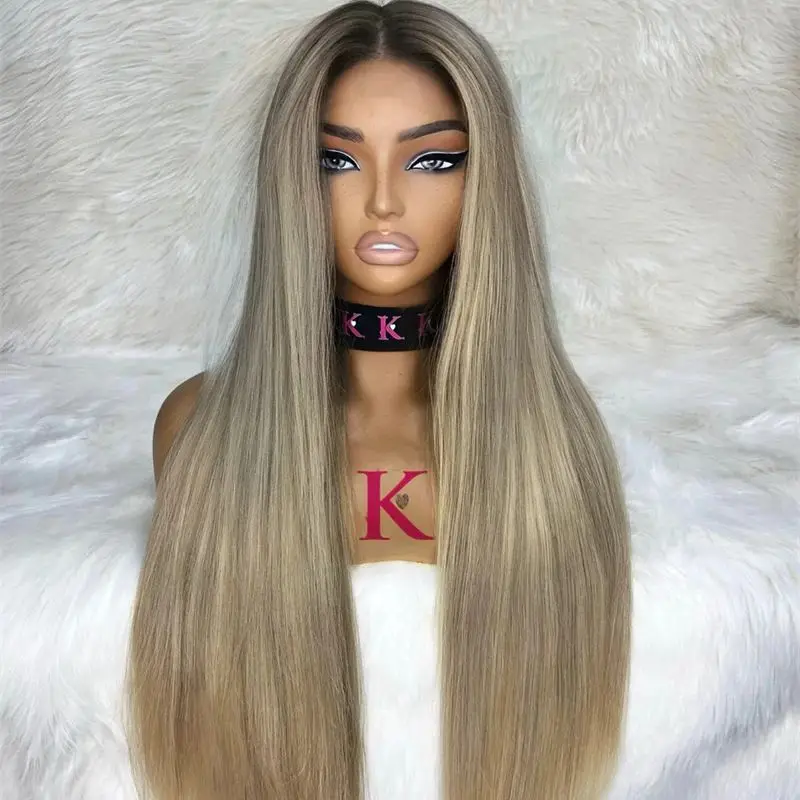 30-дюймовый супер длинный прямой парик Ombre Серебристый Пепельно-русый Highlight HD Невидимый синтетический парик фронта шнурка Парик из термостойкого волокна
30-дюймовый супер длинный прямой парик Ombre Серебристый Пепельно-русый Highlight HD Невидимый синтетический парик фронта шнурка Парик из термостойкого волокна