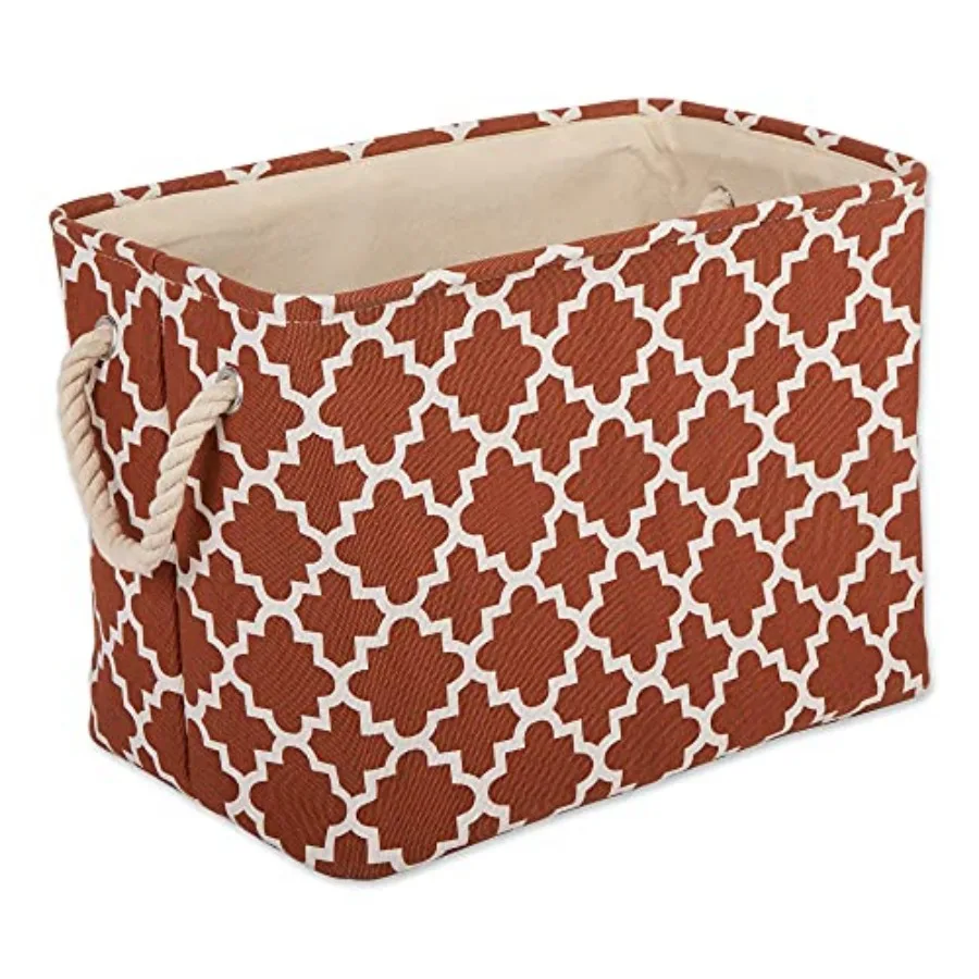 Polyester Container with Handles, Lattice Storage Bin, Small, Cinnamon
Polyester Container with Handles, Lattice Storage Bin, Small, Cinnamon