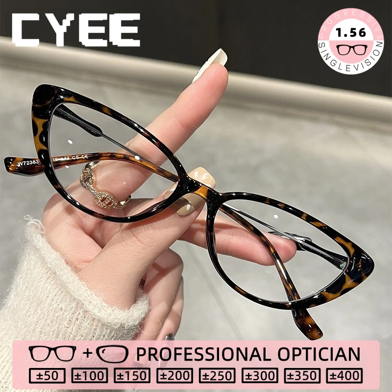 CYEE TR90 Trendy Cat Eye Glasses Reading Glasses Women High Quality Myopia Customizable Prescription Optical Eyeglasses Lens
CYEE TR90 Trendy Cat Eye Glasses Reading Glasses Women High Quality Myopia Customizable Prescription Optical Eyeglasses Lens