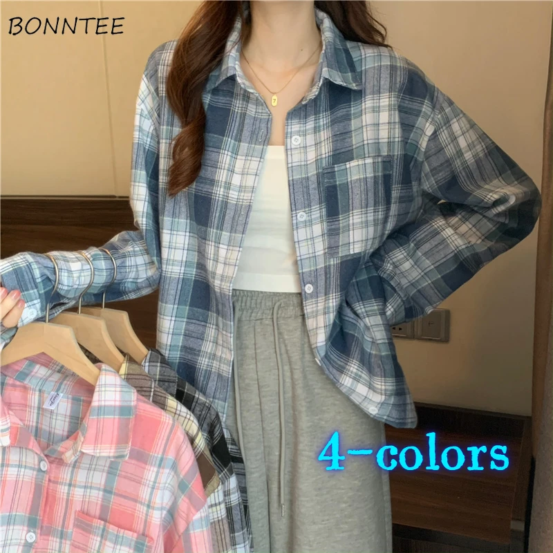 Retro Plaid Design Shirts Women Autumn Long Sleeve Loose Leisure Basic All-match Office preppy Ladies Camisas Mujer Popular Chic
Retro Plaid Design Shirts Women Autumn Long Sleeve Loose Leisure Basic All-match Office preppy Ladies Camisas Mujer Popular Chic