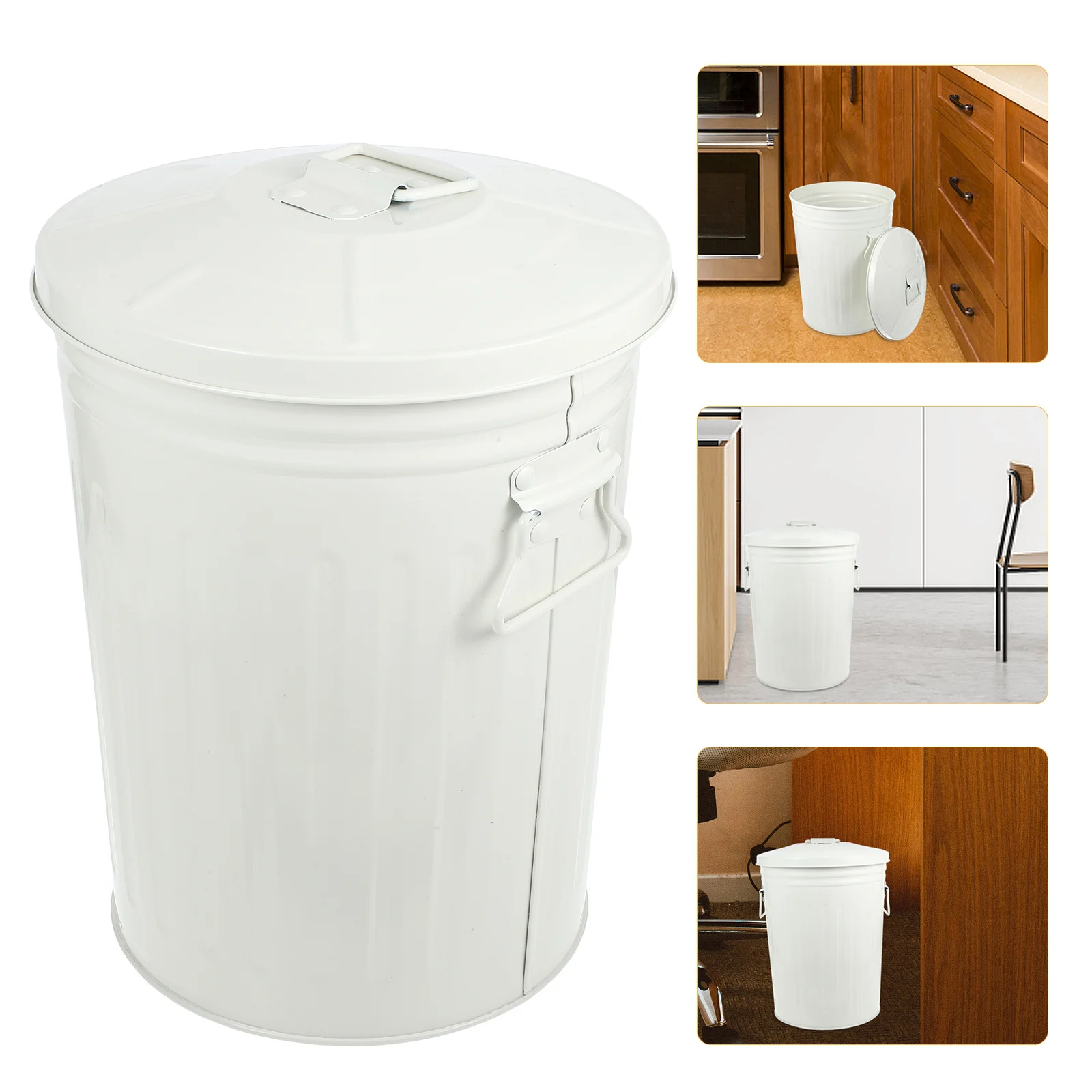 Metal Garbage Can Round Large Opening Thickened Strong Capacity For Kitchen Bathroom Living Room Office Bedroom Outdoor Waste
Metal Garbage Can Round Large Opening Thickened Strong Capacity For Kitchen Bathroom Living Room Office Bedroom Outdoor Waste