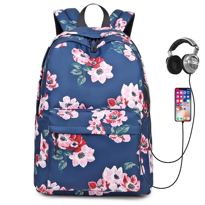 USB Flowers Backpack Bag Female Casual Student Schoolbag Waterproof Travel Middle School Student Schoolbags Backpack
USB Flowers Backpack Bag Female Casual Student Schoolbag Waterproof Travel Middle School Student Schoolbags Backpack