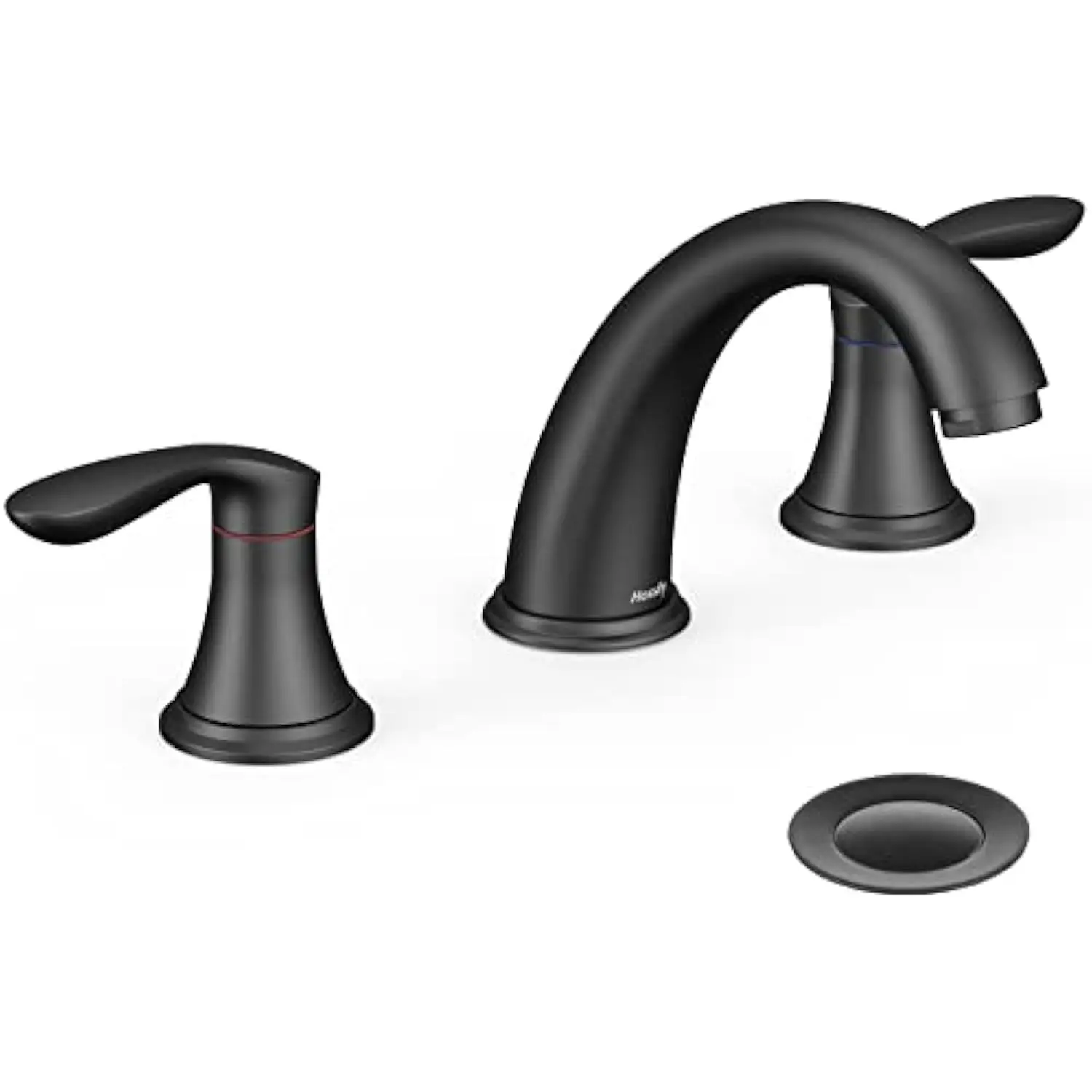 Bathroom Sink Faucet, Faucet for Bathroom Sink, Widespread Matte Black Bathroom Faucet 3 Hole with Stainless Steel Pop up Drain
Bathroom Sink Faucet, Faucet for Bathroom Sink, Widespread Matte Black Bathroom Faucet 3 Hole with Stainless Steel Pop up Drain