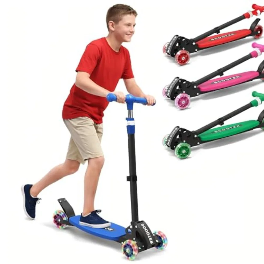 3 Wheel Kick Scooter for Ages 3-12 Lean-to-Steer Light-Up Wheels 3-Level Adjustable Handlebar 27.5"-33" Wide Non-Slip Deck Dual
3 Wheel Kick Scooter for Ages 3-12 Lean-to-Steer Light-Up Wheels 3-Level Adjustable Handlebar 27.5"-33" Wide Non-Slip Deck Dual