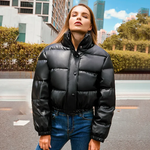 2023 Women Winter Warm Thick PU Leather Coats Short Parkas Fashion Cotton Padded Down Jacket Elegant Zipper Clothes
2023 Women Winter Warm Thick PU Leather Coats Short Parkas Fashion Cotton Padded Down Jacket Elegant Zipper Clothes