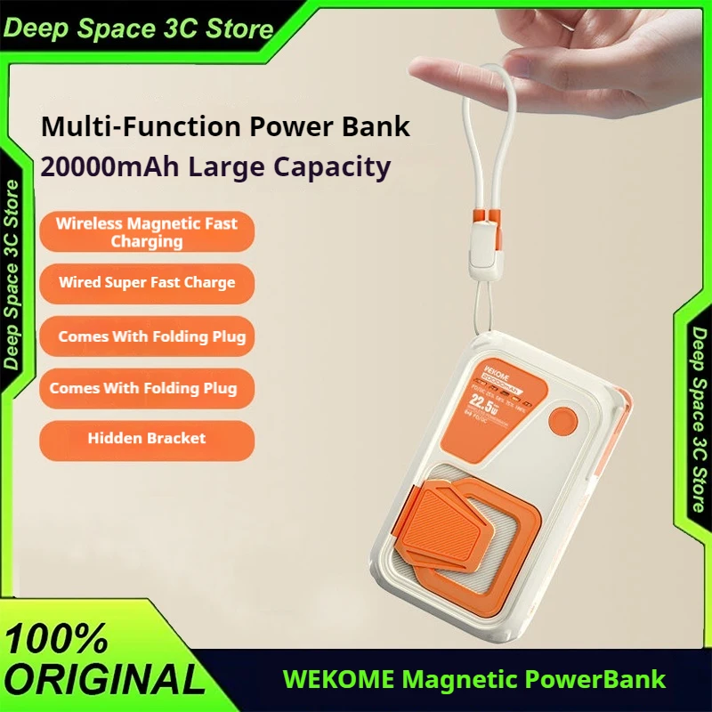 WEKONE 20000mAh Power Bank With Cable Three-In-One Charger 22.5W Magnetic Absorption Wireless Fast Charge For iPhone16 Huawei
WEKONE 20000mAh Power Bank With Cable Three-In-One Charger 22.5W Magnetic Absorption Wireless Fast Charge For iPhone16 Huawei
