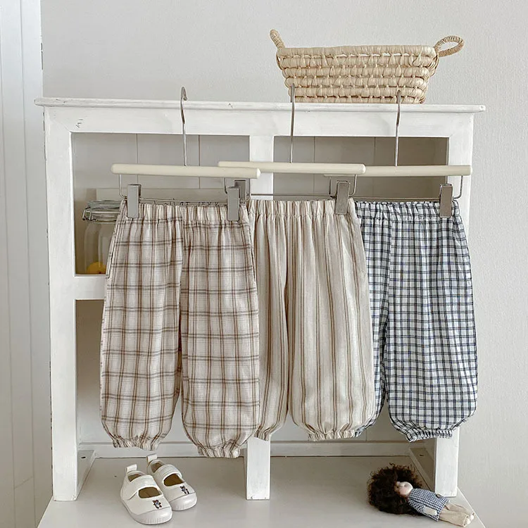 2026 New Summer Thin Style Baby Plaid Striped Pants Trousers for Kids Summer Tapered Pants for Children Mosquito Repellent Pants
2026 New Summer Thin Style Baby Plaid Striped Pants Trousers for Kids Summer Tapered Pants for Children Mosquito Repellent Pants
