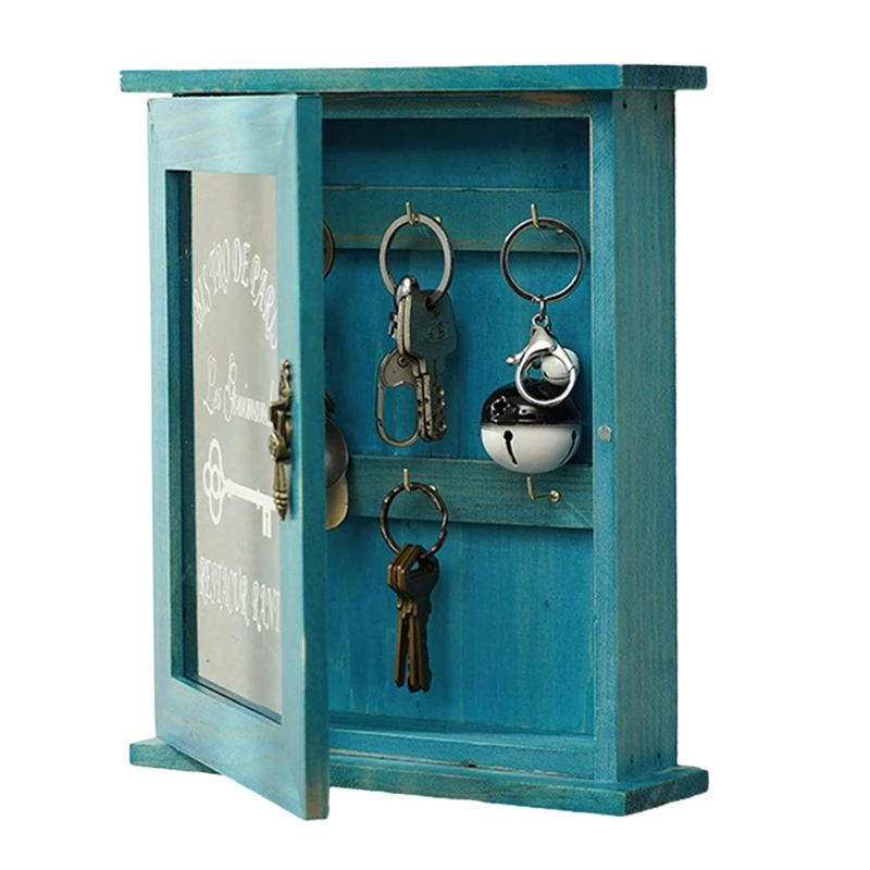 Wooden Key Box, Retro, Wall, Key Cabinet With Magnetic Door, Durable Solid Wood Storage With 6 Hooks
Wooden Key Box, Retro, Wall, Key Cabinet With Magnetic Door, Durable Solid Wood Storage With 6 Hooks