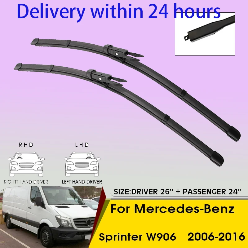 Car Wiper Blades For Mercedes-Benz Sprinter W906 2006-2016 Windshield Windscreen Front Window Blades 26"+24" Car Accessories
Car Wiper Blades For Mercedes-Benz Sprinter W906 2006-2016 Windshield Windscreen Front Window Blades 26"+24" Car Accessories