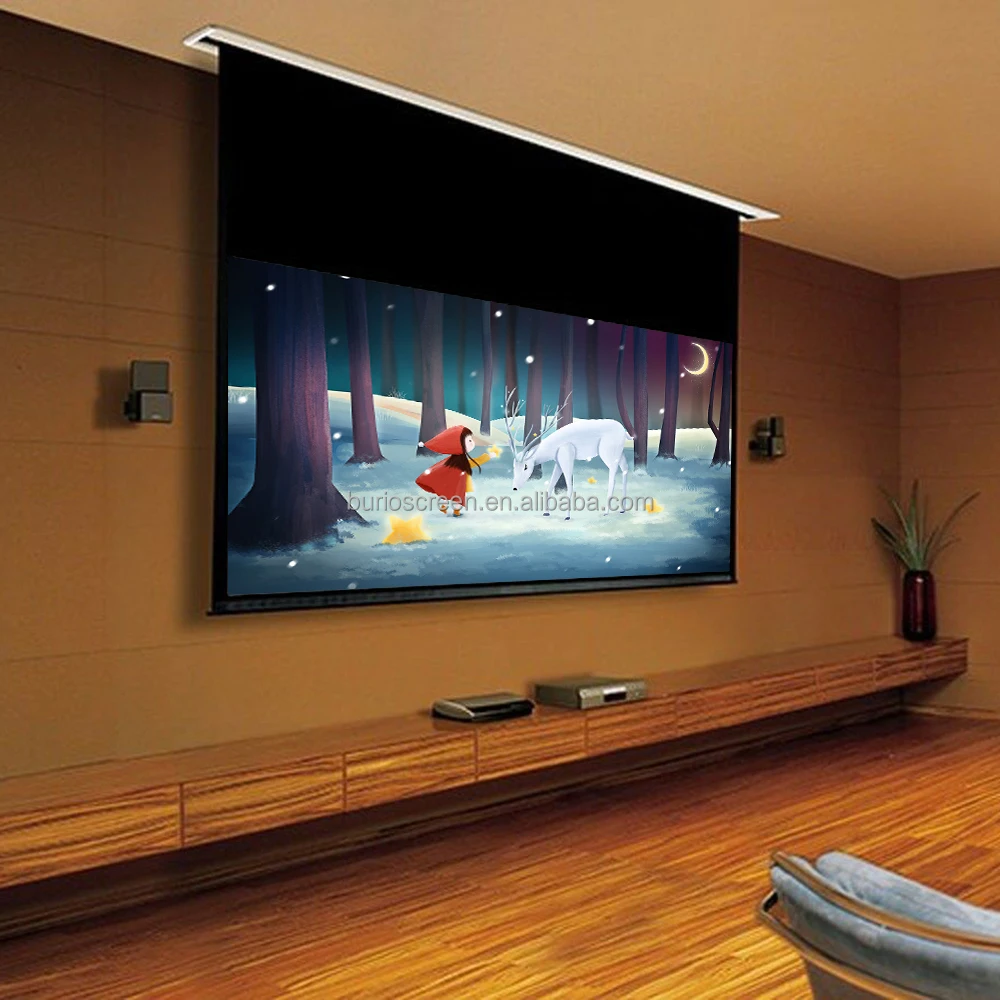 In-ceiling Recessed 3D 4K Tab-tension Luxury Electric Motorized Projector Projection Screen Hidden In The Ceiling Save Space
In-ceiling Recessed 3D 4K Tab-tension Luxury Electric Motorized Projector Projection Screen Hidden In The Ceiling Save Space