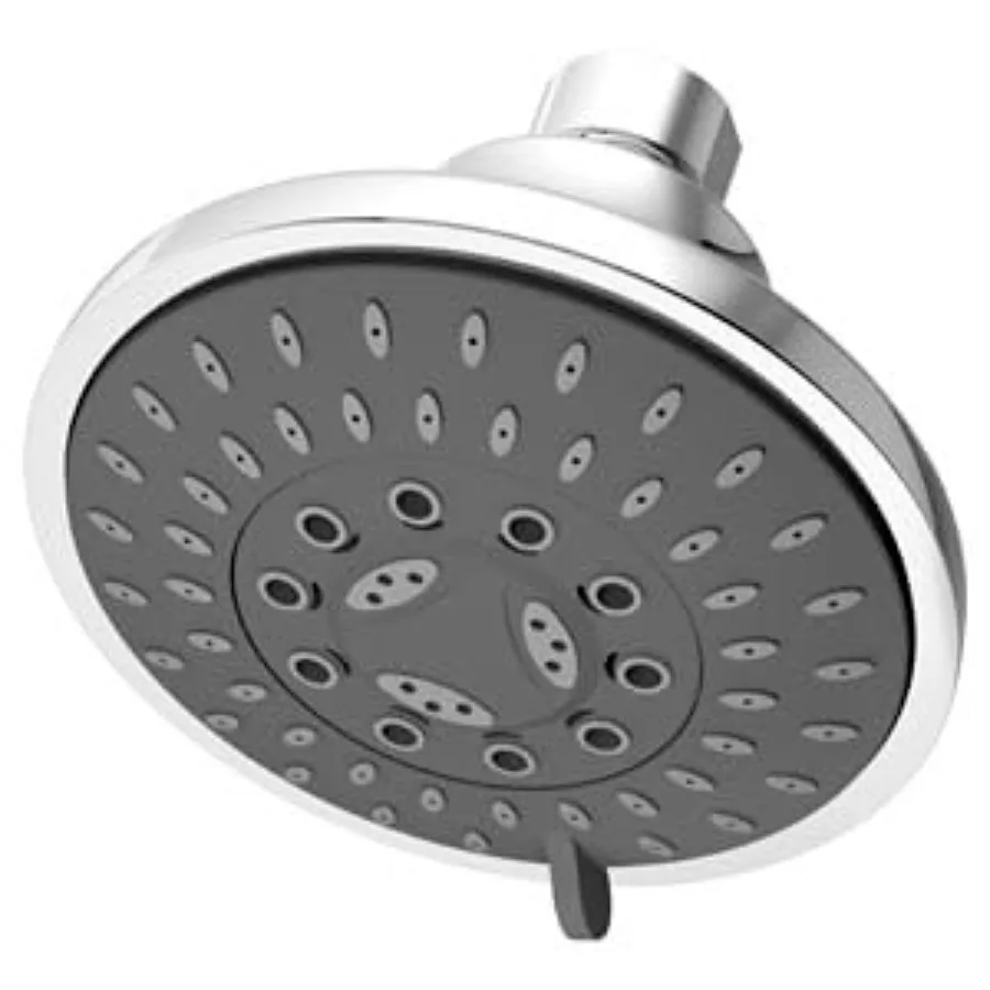 Bathroom showerhead, brass, polished chrome, 5-spray 4 in. fixed with 2.5 GPM water efficiency
Bathroom showerhead, brass, polished chrome, 5-spray 4 in. fixed with 2.5 GPM water efficiency