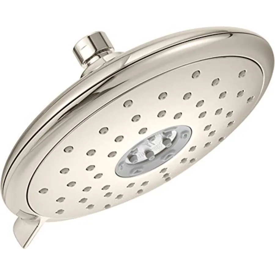 Shower head for bathroom use, ABS plastic, brushed nickel, 4-function adjustable with fixed spray pattern, 7-inch diameter, 1.8
Shower head for bathroom use, ABS plastic, brushed nickel, 4-function adjustable with fixed spray pattern, 7-inch diameter, 1.8