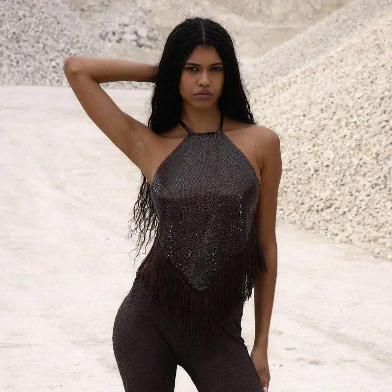 Sexy Pure Color Backless Sweet Neck Metal Vest Women's Cross-Border New Style Wish Women's Clothing Y380 Sleeveless Top
Sexy Pure Color Backless Sweet Neck Metal Vest Women's Cross-Border New Style Wish Women's Clothing Y380 Sleeveless Top